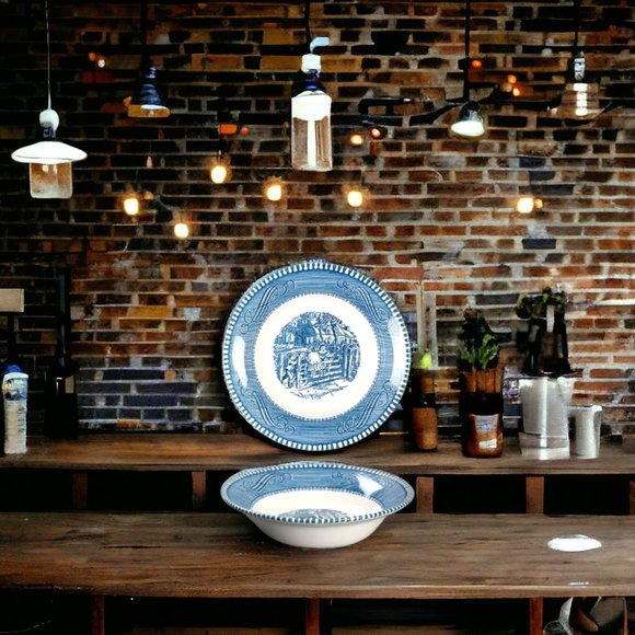 Dessert/Fruit/Sauce Bowl - Currier & Ives by Royal USA - Old Farm Gate - Picture 4 of 8